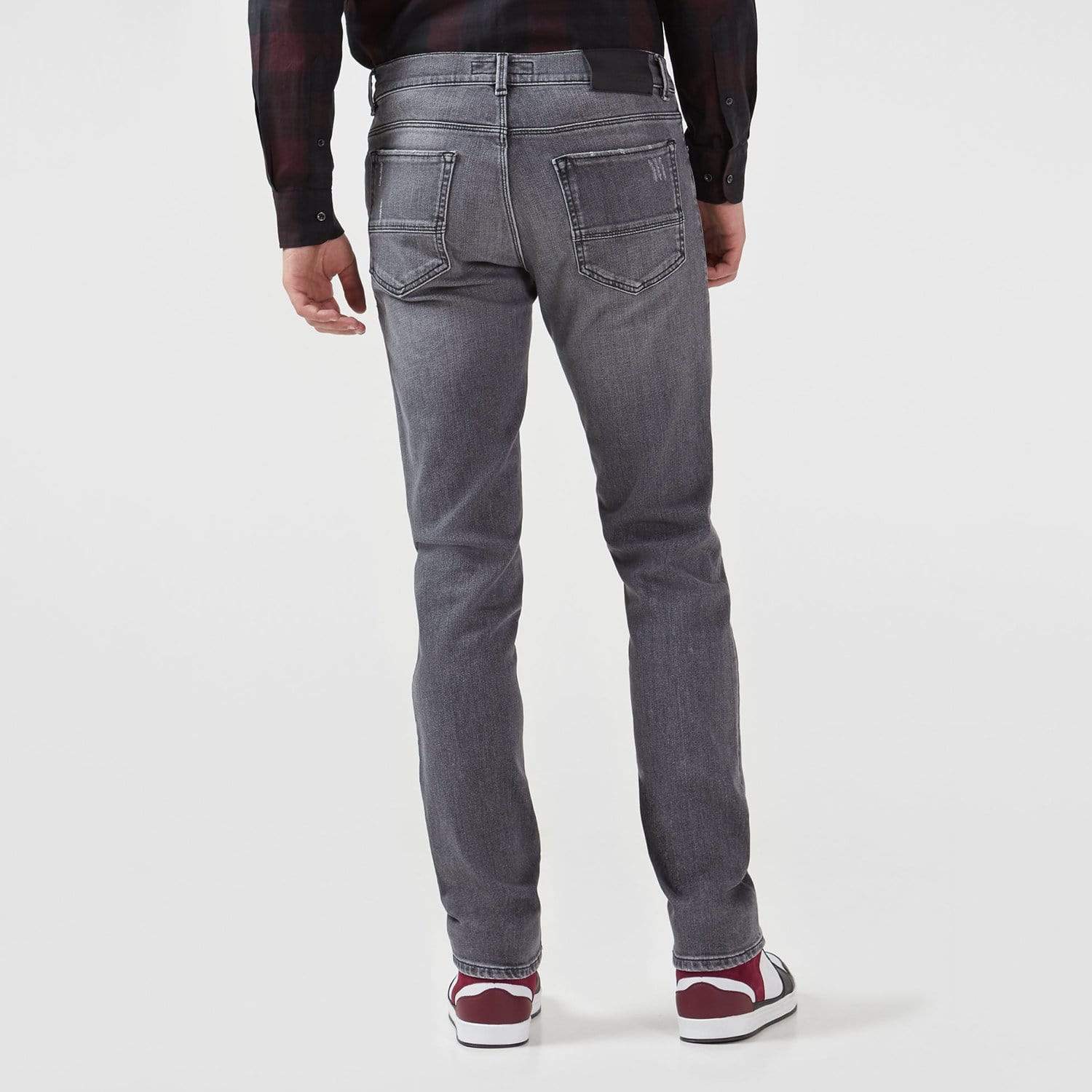 Trussardi 370 Close Black Wash Dave Stretch Cotton Denim Jeans - Dark Grey - 52J00000-E280 - Jashanmal Home