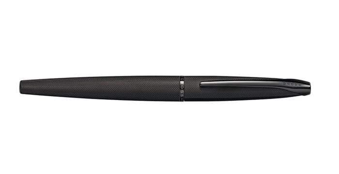 Cross ATX Brushed Black Rollerball Pen with Etched Diamond Pattern - 885-41