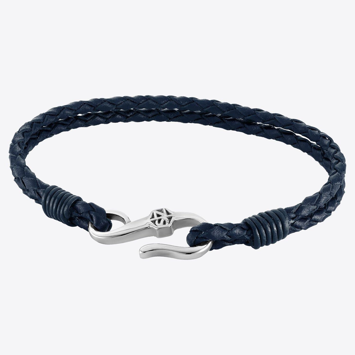 Dakar 35 Men's Bracelet - Abyss Blue and Silver, Small