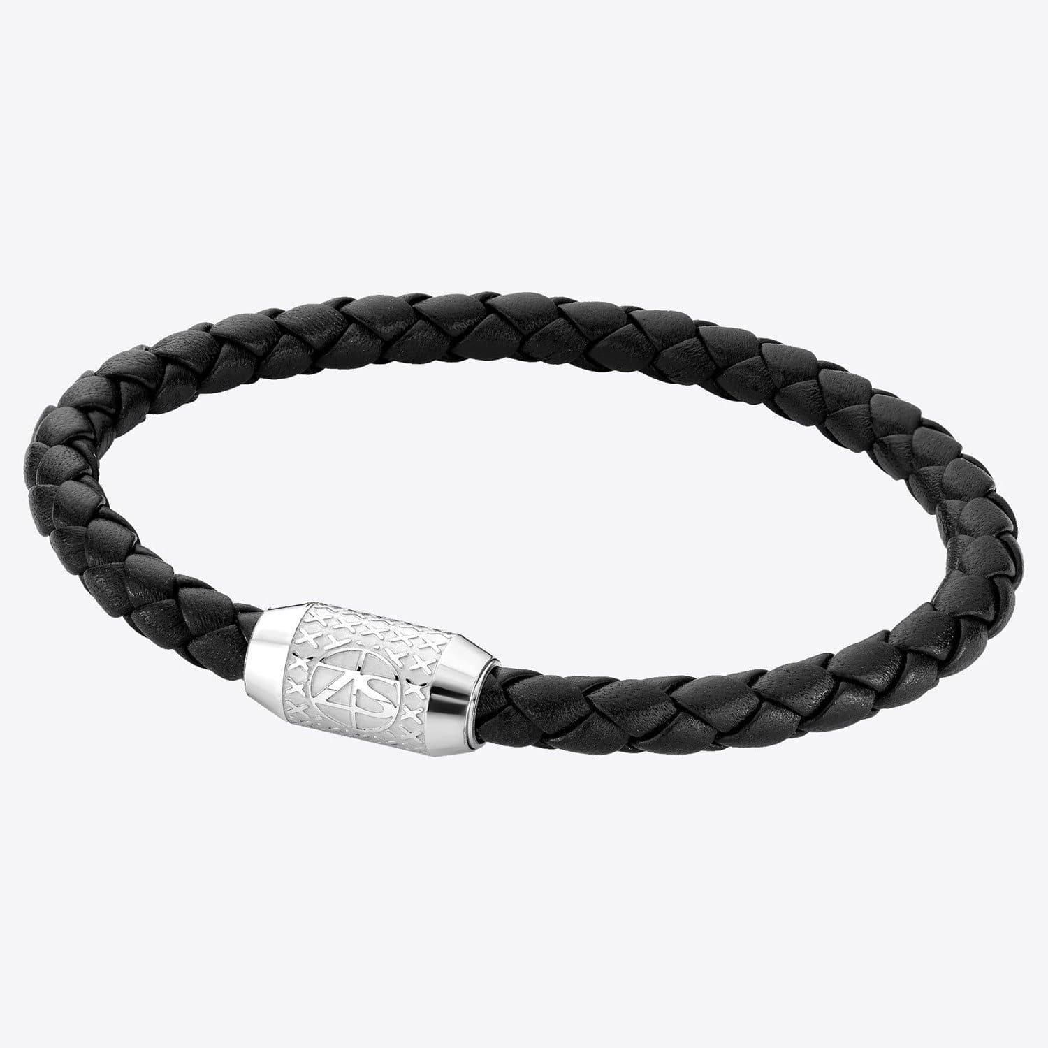 Cosmopolitan 6S Men's Bracelet - Black and Silver, Medium